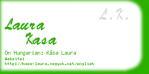 laura kasa business card